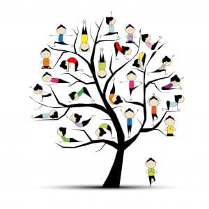 Kids yoga - a tree concept